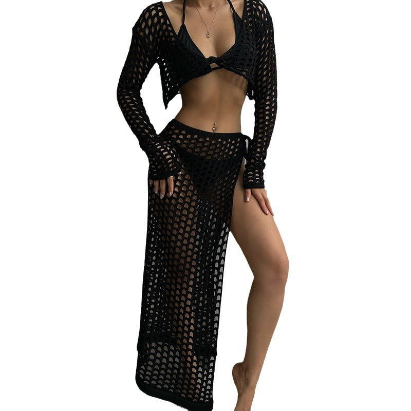 Bianca | Sexy gestrickter Badeanzug-Überwurf