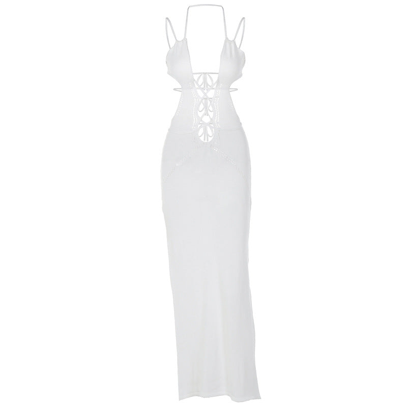 Aria | Crochet Cut-Out Maxi Dress