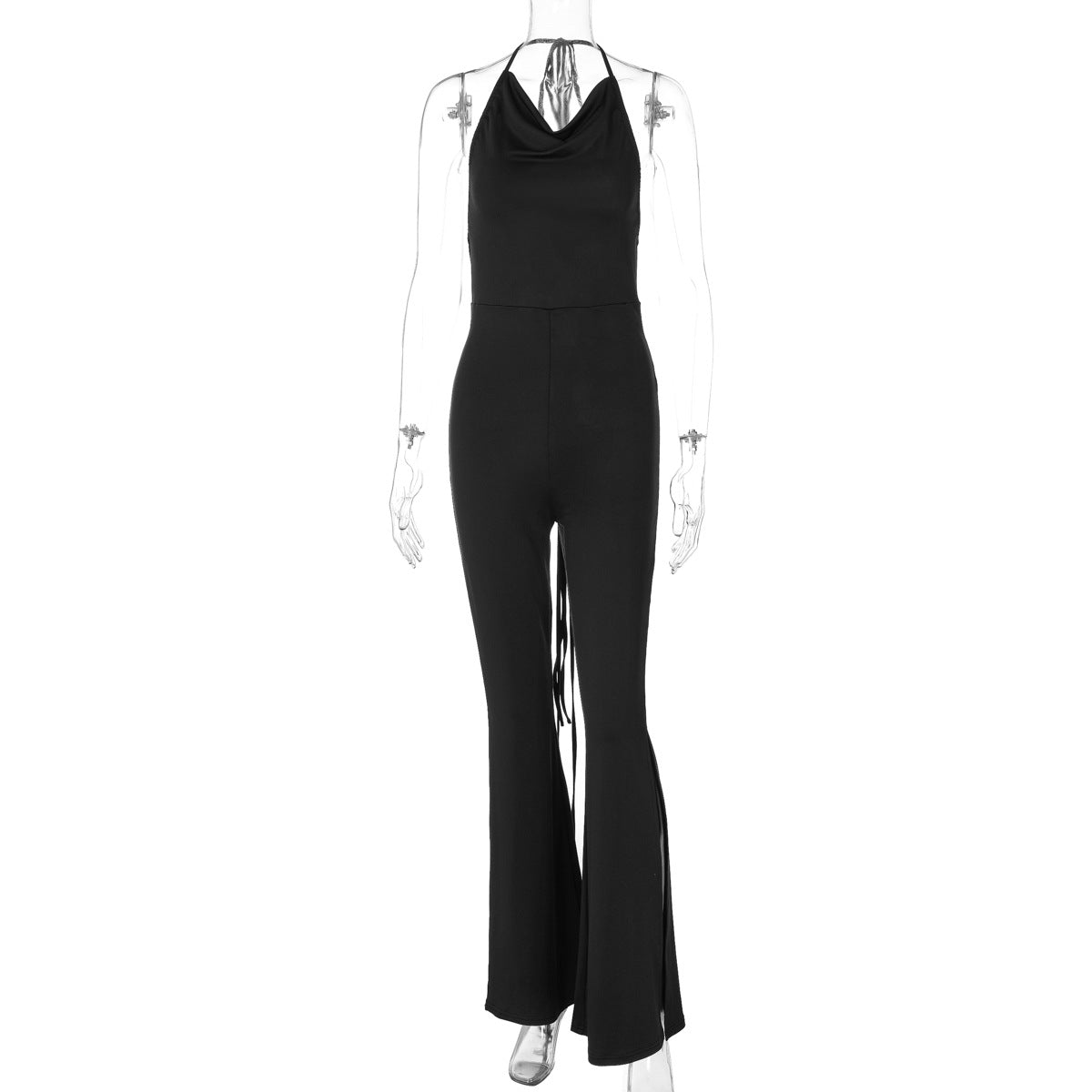 Zoey rückenfreier Jumpsuit aus plissierter Spitze
