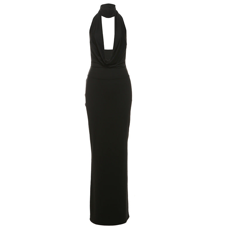 Wilian | Rückenfreies Kleid mit V-Ausschnitt
