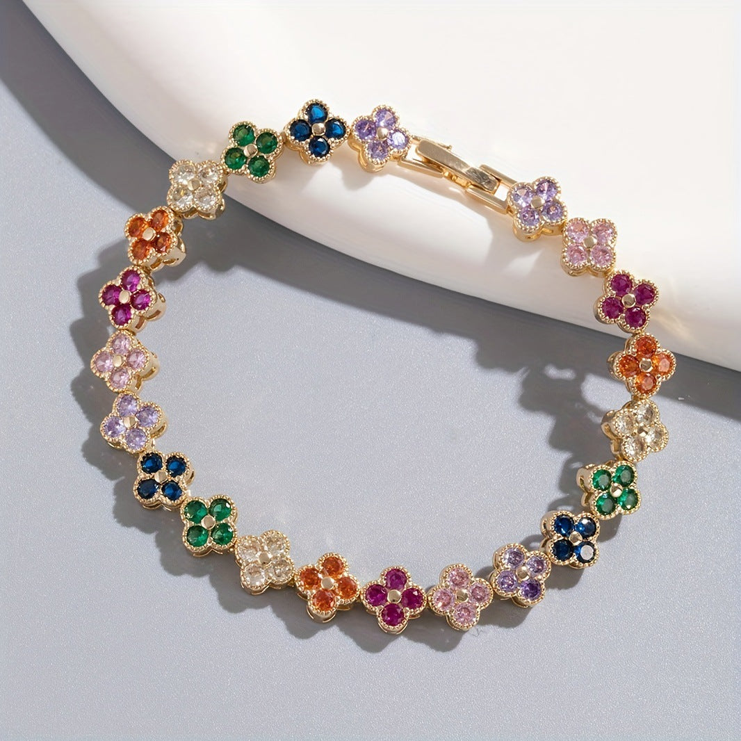 Vierblättriges Kleeblatt-Armband