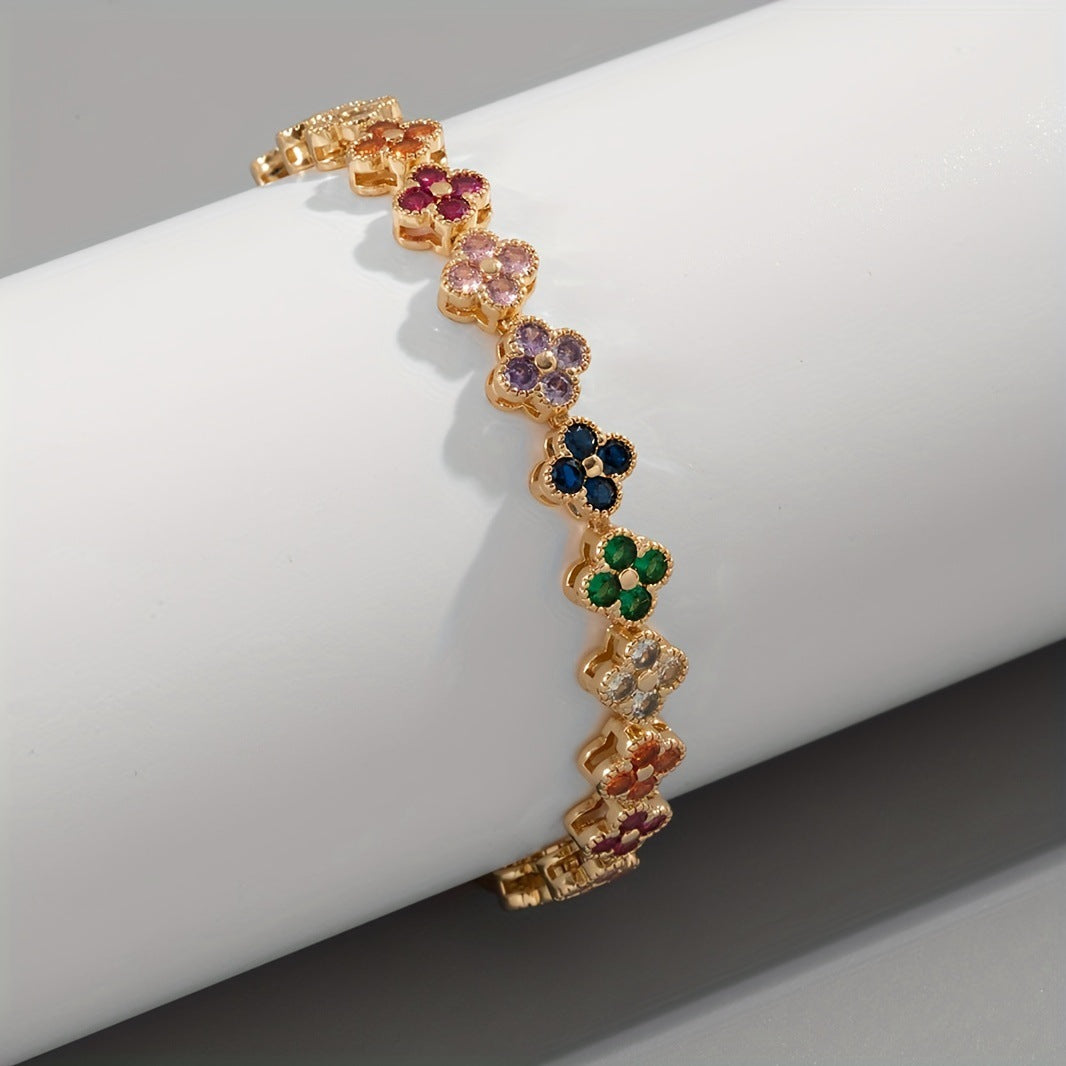 Vierblättriges Kleeblatt-Armband