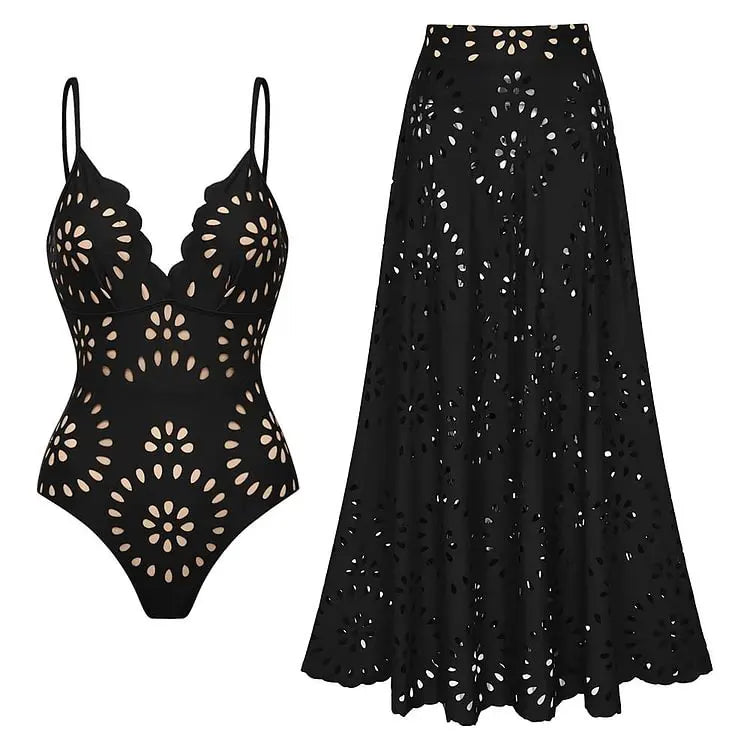 Veria | Hollowout Two Piece Swimsuit Set