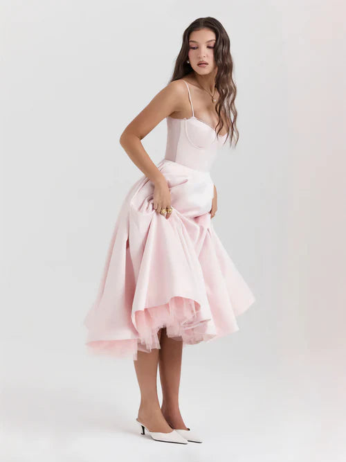 Tiana | Tulle Midi Dress