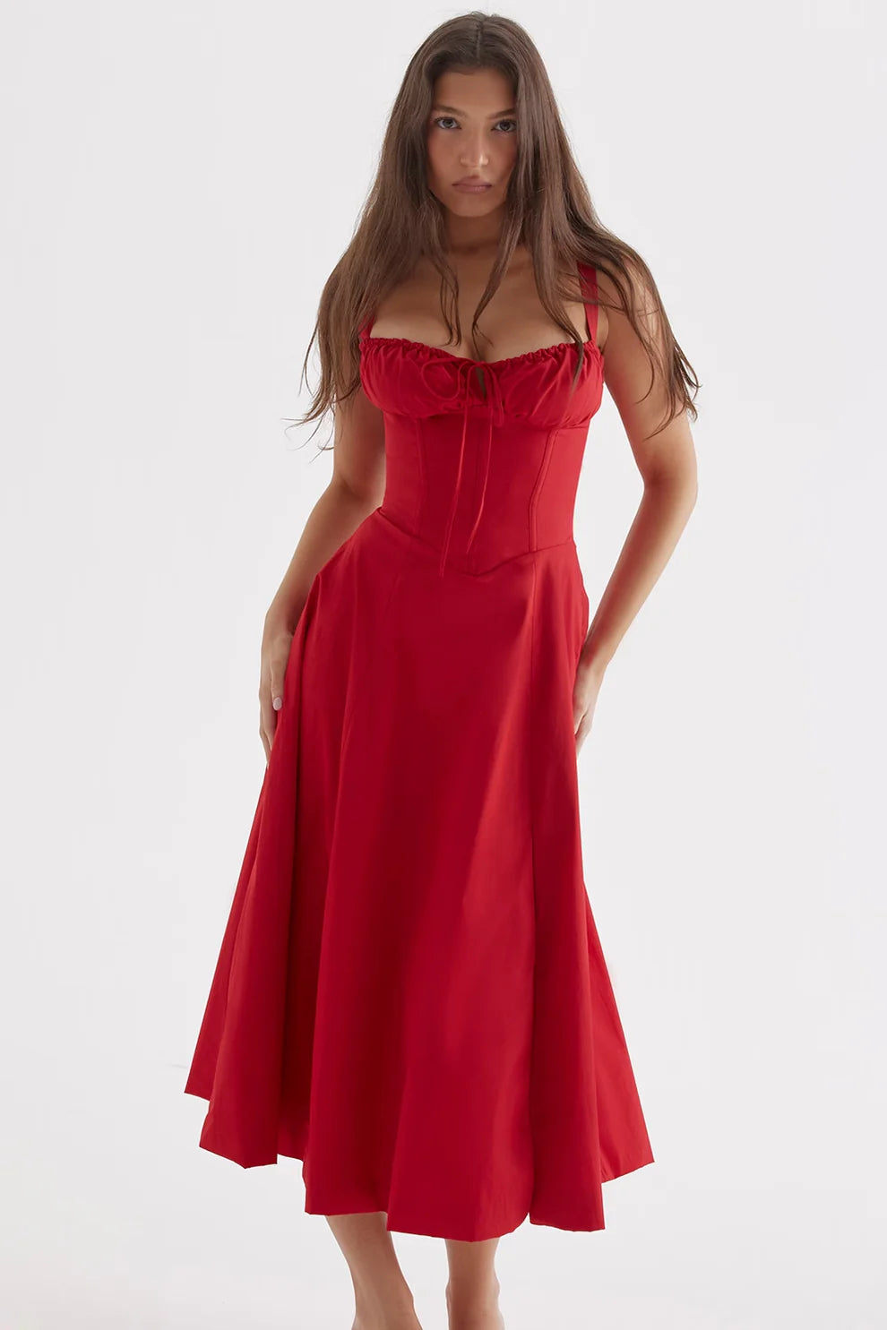 Lily | Geblümtes Midikleid