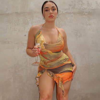 Sensa | Mesh Print Dress