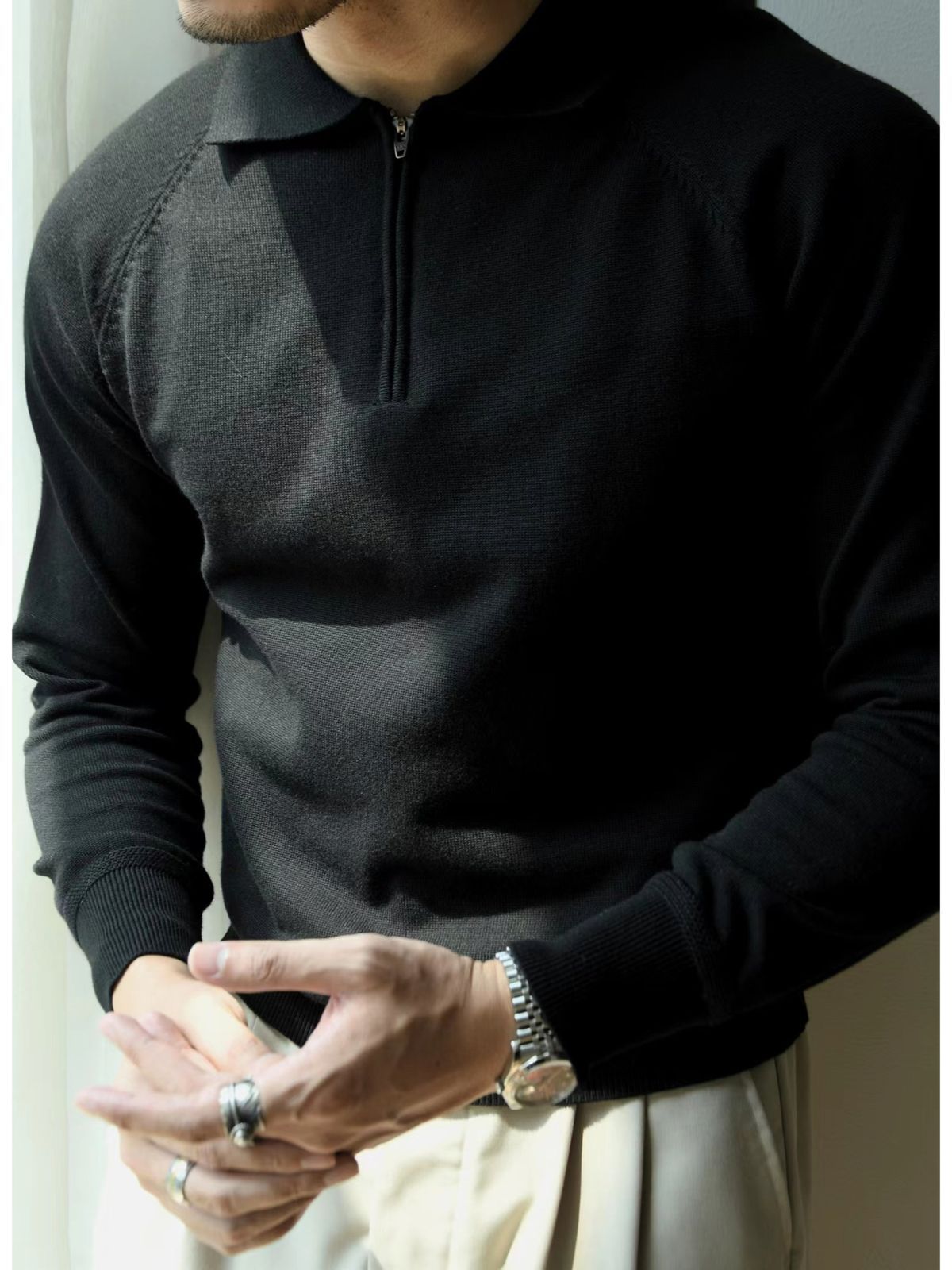 Artimus| Knitted Long-Sleeved Polo Shirt