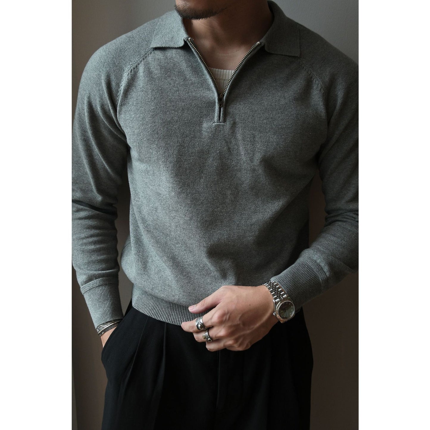 Artimus| Knitted Long-Sleeved Polo Shirt