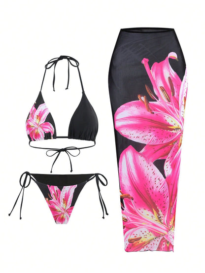 Vanessa | 3pc Floral Swimsuit