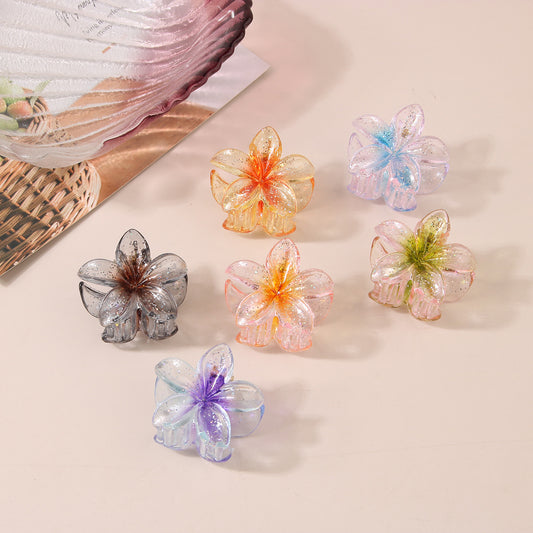 Glitzerblumen-Haarspange