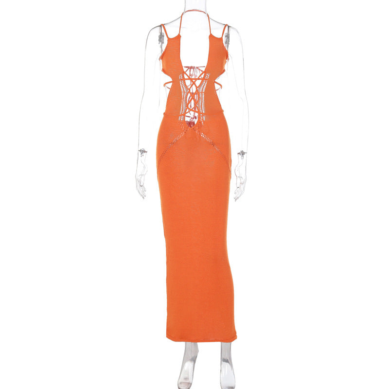 Aria | Crochet Cut-Out Maxi Dress