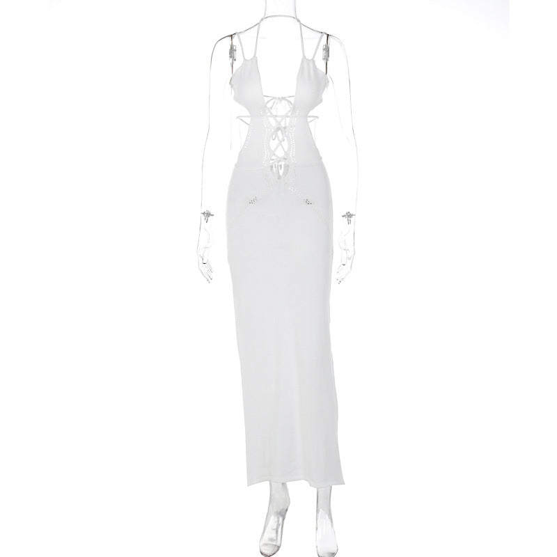 Aria | Crochet Cut-Out Maxi Dress