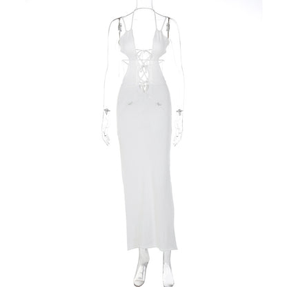 Aria | Crochet Cut-Out Maxi Dress