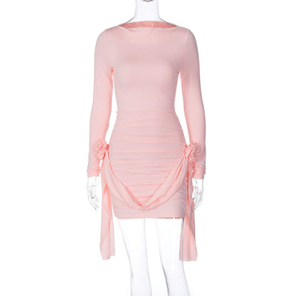 Löwin | Rötliches Minikleid