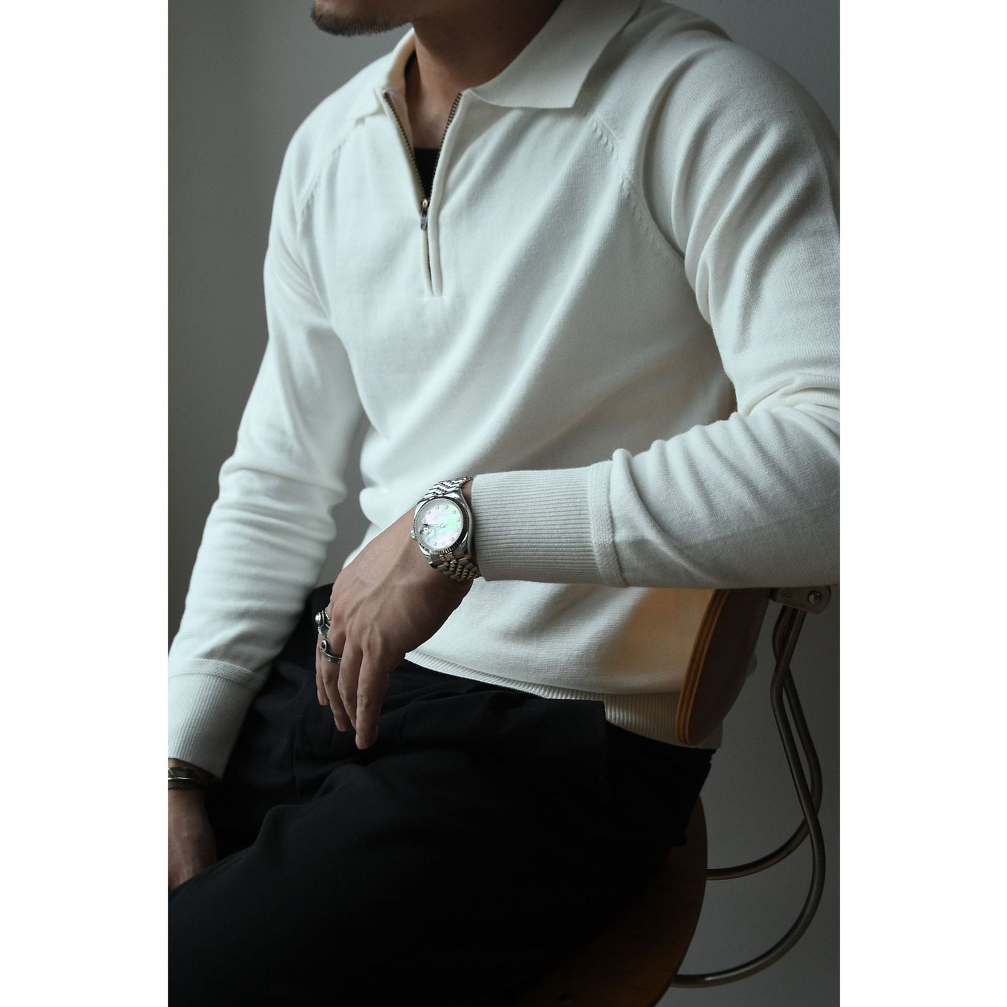 Artimus| Knitted Long-Sleeved Polo Shirt