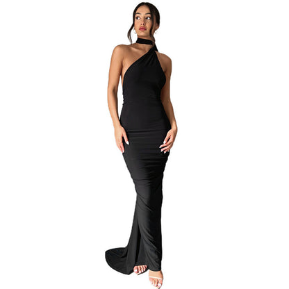 Eve | Backless Adjustable Scarf Loop Maxi Dress