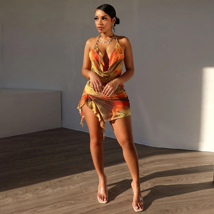 Sensa | Mesh Print Dress