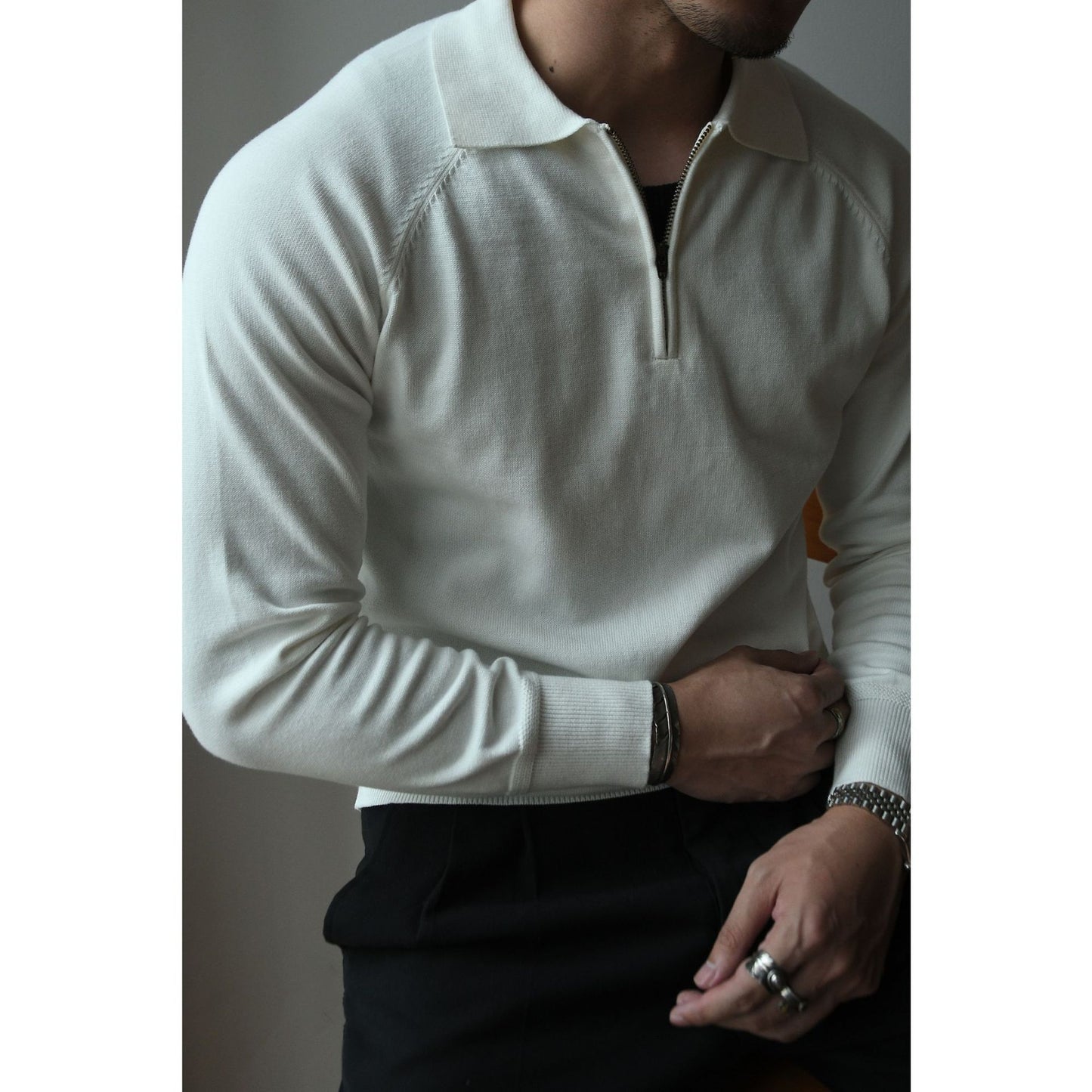 Artimus| Knitted Long-Sleeved Polo Shirt