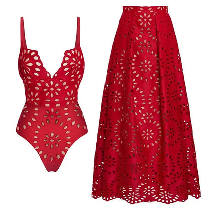 Veria | Hollowout Two Piece Swimsuit Set