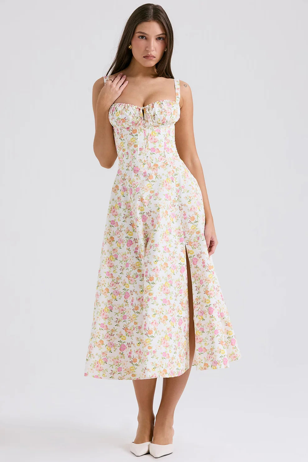 Lily | Floral Midi Dress